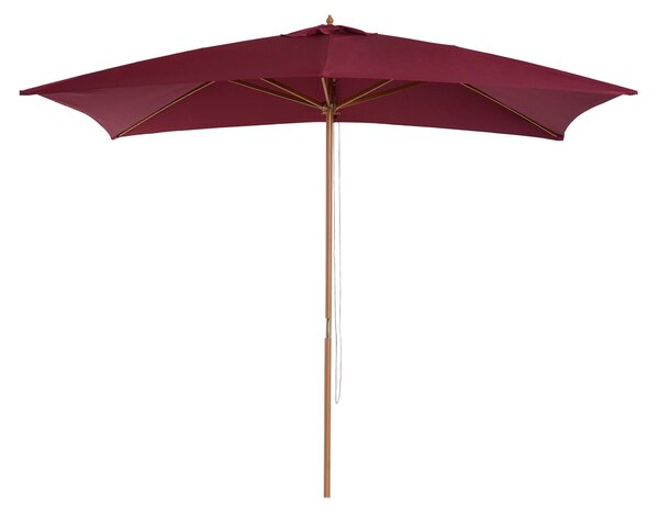 Ombrellone da Giardino 2x3 m Palo Ø38 mm in Legno e Poliestere Bordeaux
