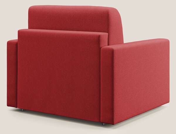 Chris poltrona letto in tessuto impermeabile T13 rosso