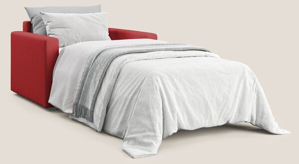 Chris poltrona letto in tessuto impermeabile T13 rosso