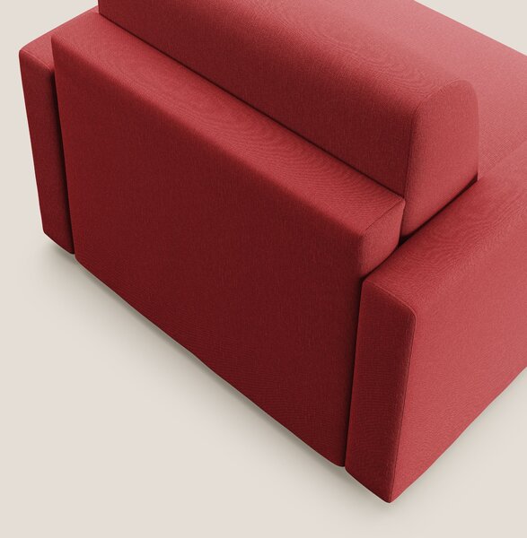 Chris poltrona letto in tessuto impermeabile T13 rosso