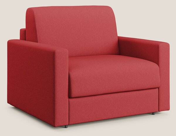 Chris poltrona letto in tessuto impermeabile T13 rosso