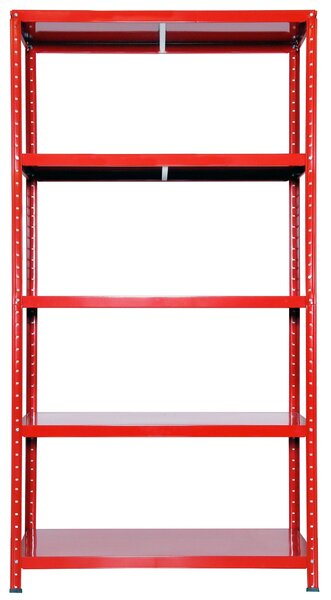 Scaffale in Metallo 5 Ripiani 100x40x187 cm Ettore Rosso