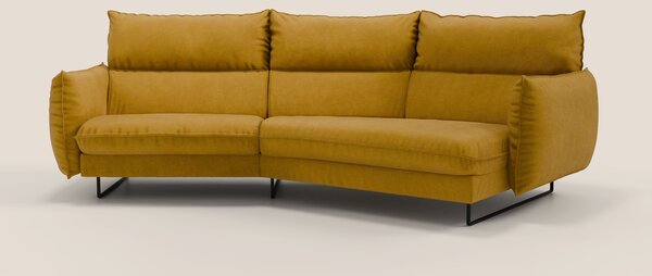 Monamour divano moderno angolare con opzione relax elettrico in microf