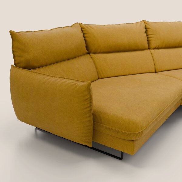 Monamour divano moderno angolare con opzione relax elettrico in microf