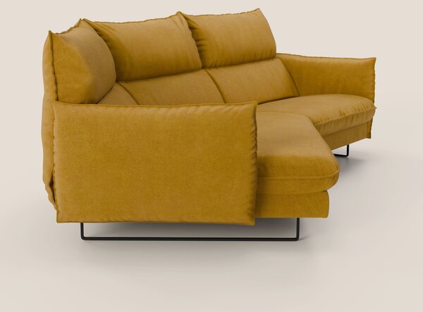 Monamour divano moderno angolare con opzione relax elettrico in microf