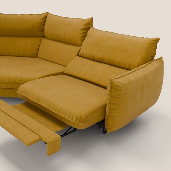 Monamour divano moderno angolare con opzione relax elettrico in microf