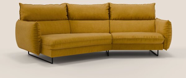 Monamour divano moderno angolare con opzione relax elettrico in microf
