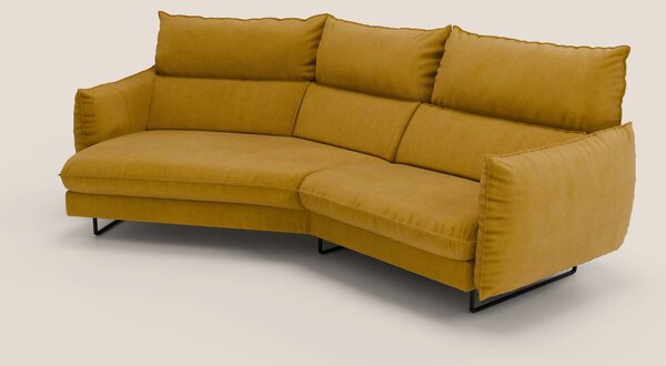 Monamour divano moderno angolare con opzione relax elettrico in microf