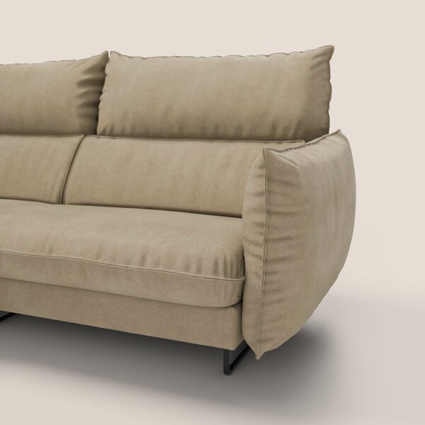 Monamour divano moderno angolare con opzione relax elettrico in microf