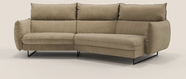 Monamour divano moderno angolare con opzione relax elettrico in microf