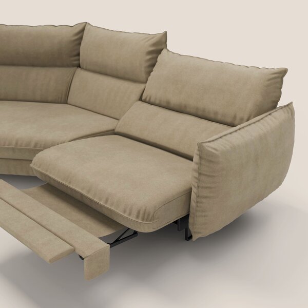 Monamour divano moderno angolare con opzione relax elettrico in microf