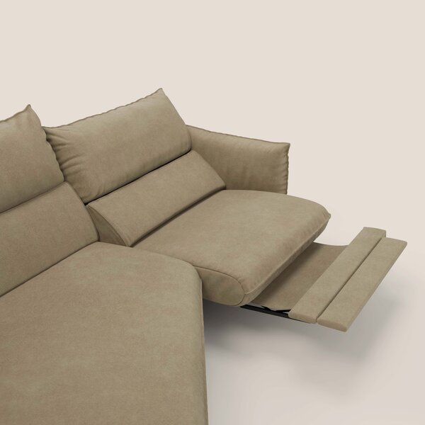 Monamour divano moderno angolare con opzione relax elettrico in microf