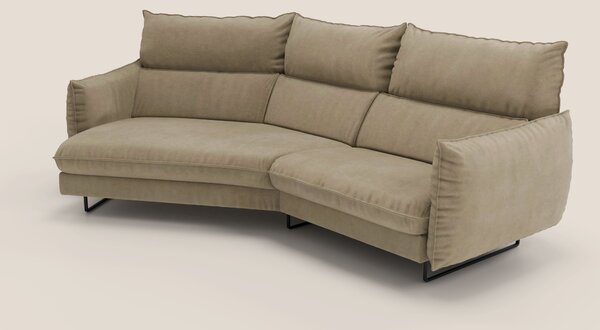 Monamour divano moderno angolare con opzione relax elettrico in microf