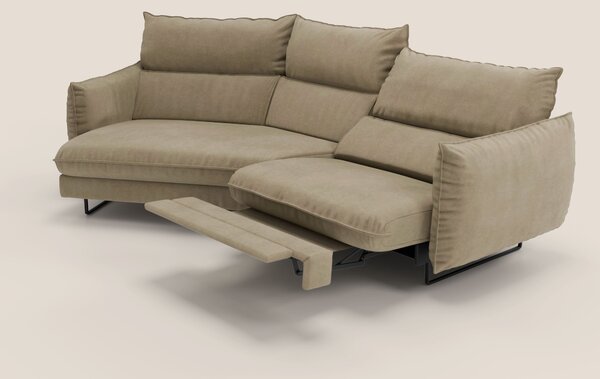 Monamour divano moderno angolare con opzione relax elettrico in microf