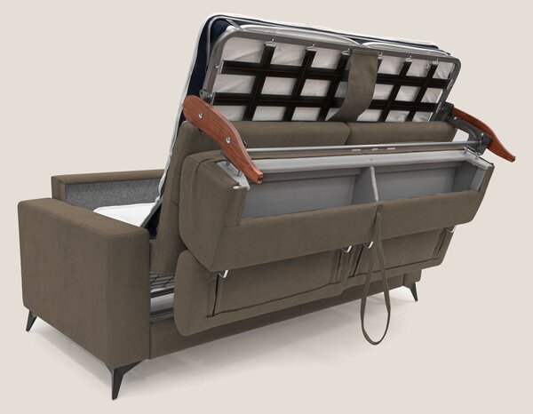 Pegaso divano letto con poggiatesta reclinabili e rivestimento T02 mar
