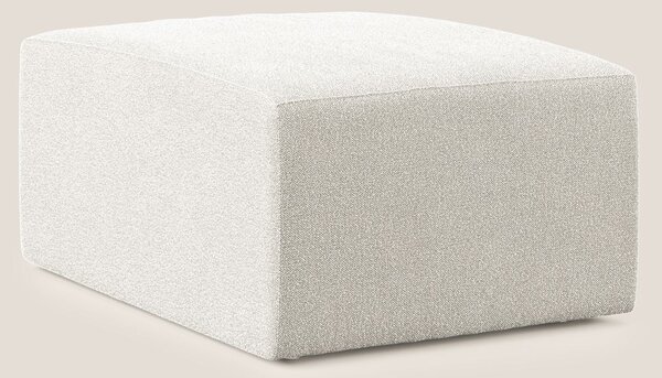 Nettuno modulo pouf in morbido tessuto bouclè T07 bianco