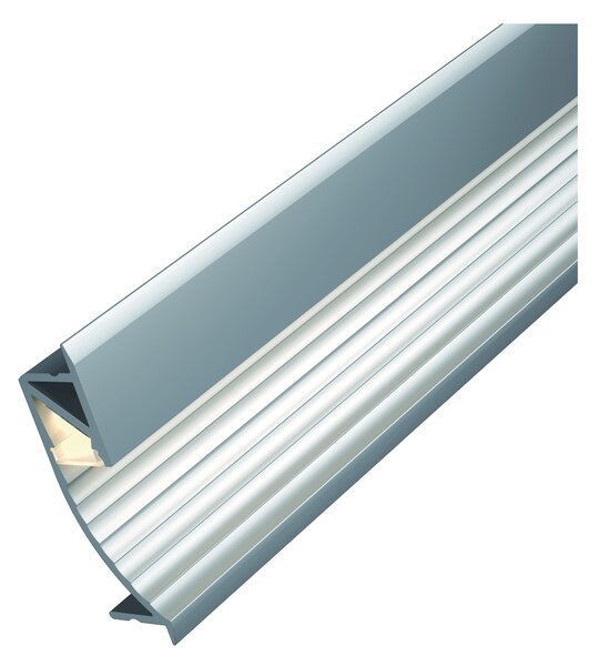 Profilo in alluminio, con cover, grigio / argento, 2 m