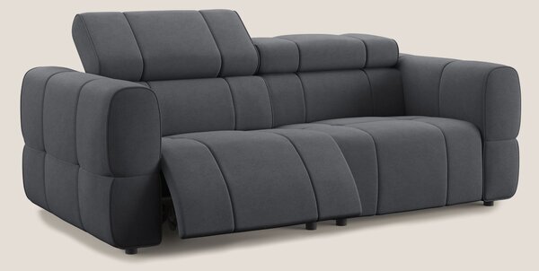 Giotto Divano modulare con opzione relax elettrico in microfibra effet