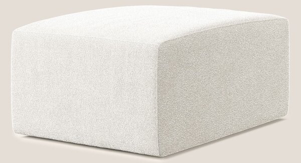 Nettuno modulo pouf in morbido tessuto bouclè T07 bianco