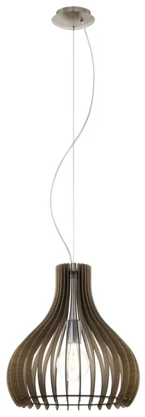 Eglo 61917 - Lampadario a sospensione con filo TINDORI 1xE27/60W/230V diametro 38 cm marrone