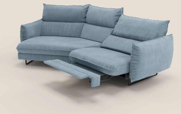 Monamour divano moderno angolare con opzione relax elettrico in microf