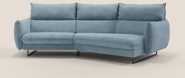 Monamour divano moderno angolare con opzione relax elettrico in microf