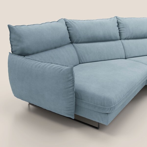 Monamour divano moderno angolare con opzione relax elettrico in microf