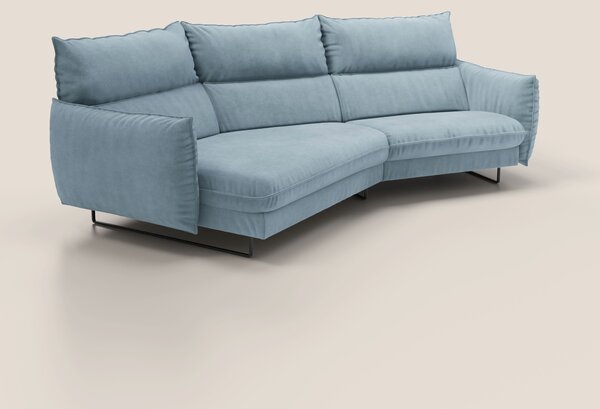 Monamour divano moderno angolare con opzione relax elettrico in microf