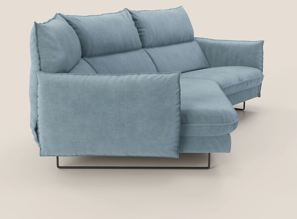 Monamour divano moderno angolare con opzione relax elettrico in microf