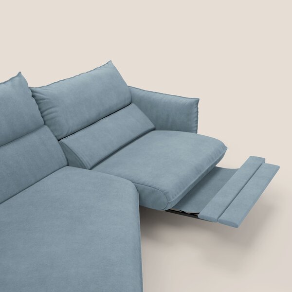 Monamour divano moderno angolare con opzione relax elettrico in microf