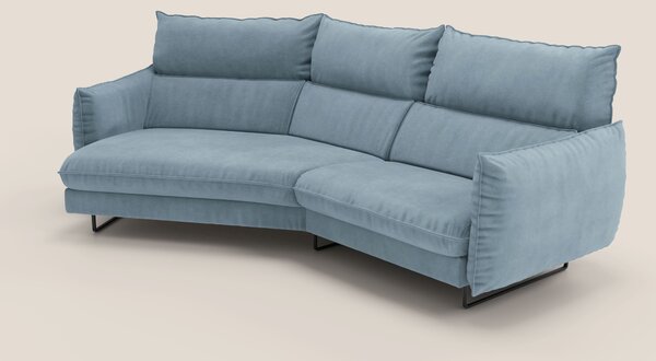 Monamour divano moderno angolare con opzione relax elettrico in microf