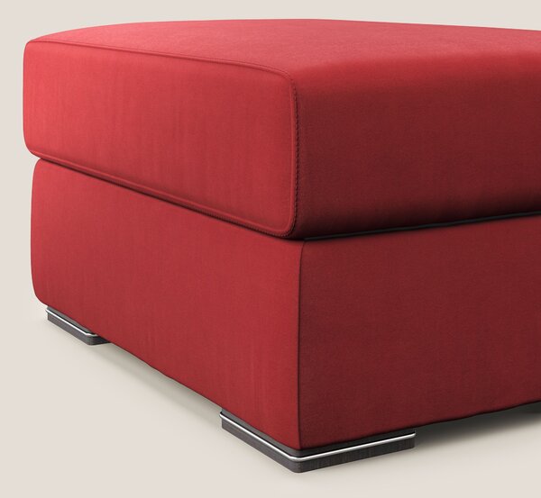 Sun pouf apribile contenitore in microfibra smacchiabile T11 rosso