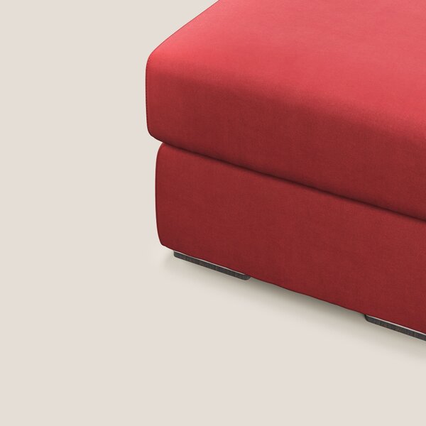 Sun pouf apribile contenitore in microfibra smacchiabile T11 rosso