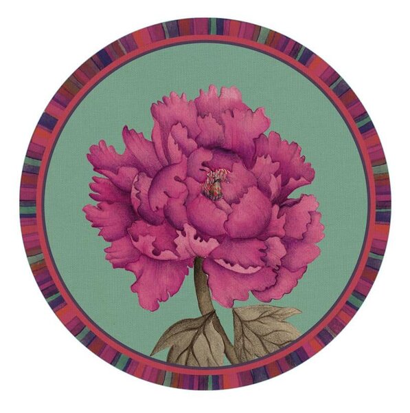Tovaglietta rigida ottanio - Peonia