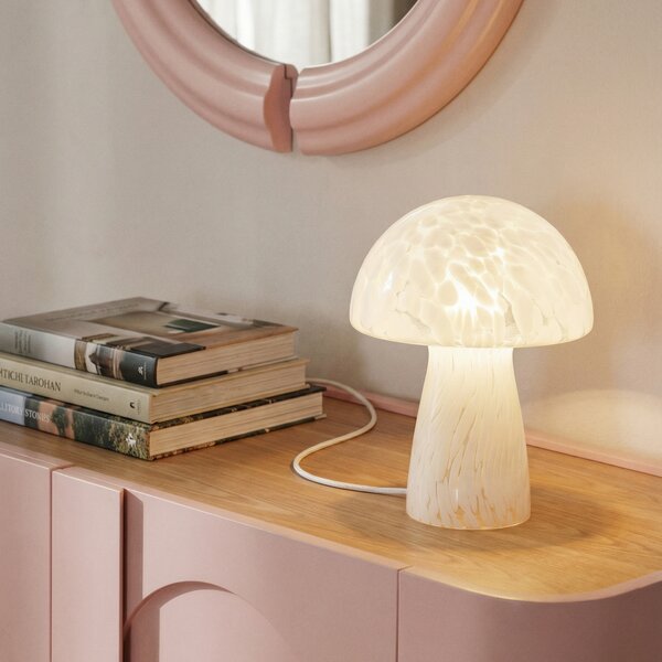 Lampade da tavolo Lindby, Hubi, Bianco, Soggiorno, Vetro, Moderno