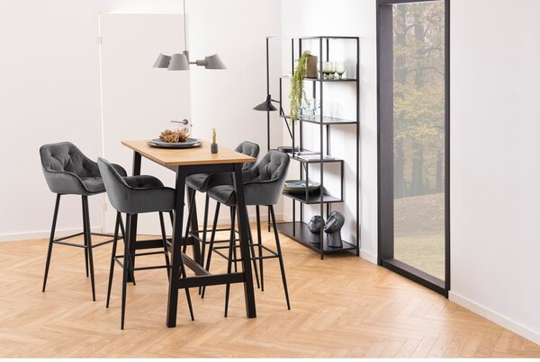 Libreria nera in frassino 114x185 cm Seaford - Actona