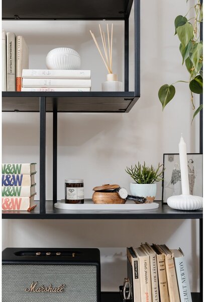 Libreria nera in frassino 114x185 cm Seaford - Actona