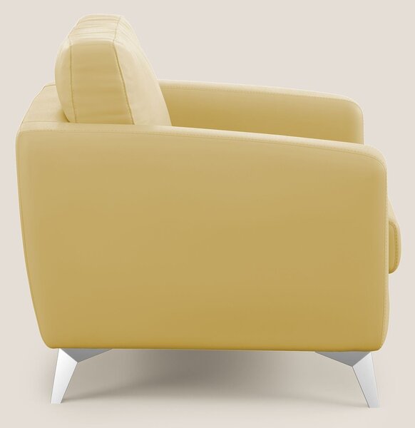 Orione Poltroncina in ecopelle moderna e impermeabile T04 giallo