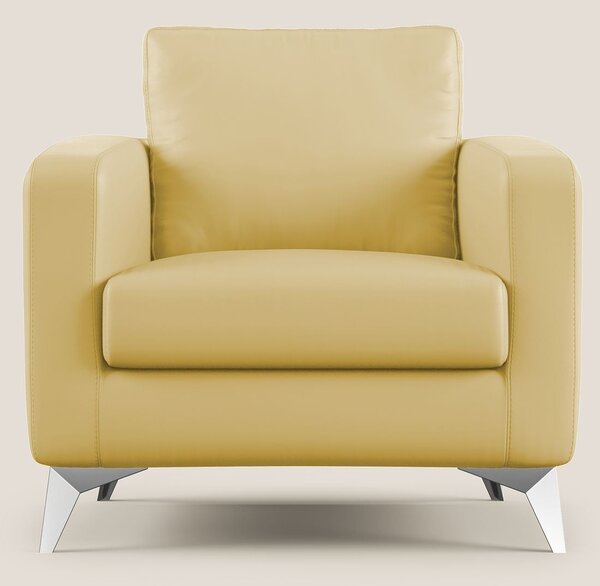 Orione Poltroncina in ecopelle moderna e impermeabile T04 giallo