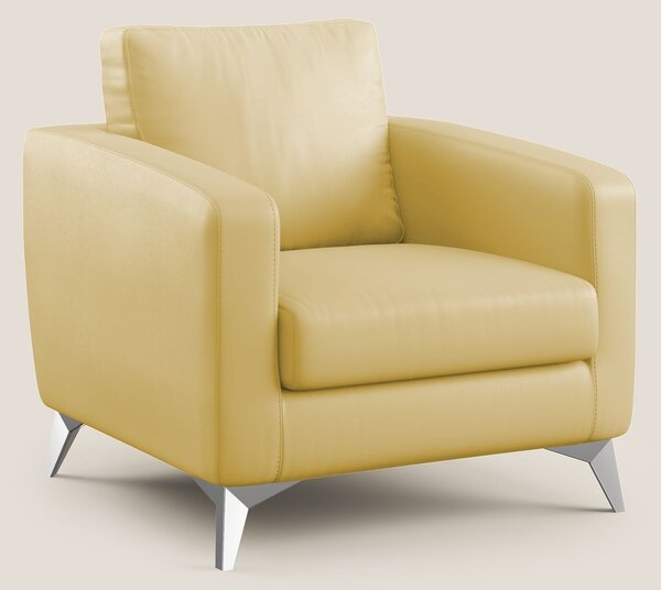 Orione Poltroncina in ecopelle moderna e impermeabile T04 giallo