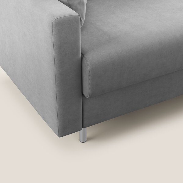 Megan divano letto angolare in microfibra smacchiabile T11 grigio