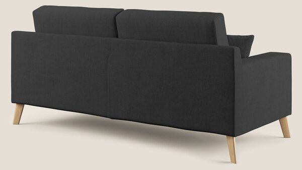 Danish divano moderno in tessuto morbido impermeabile T02 nero