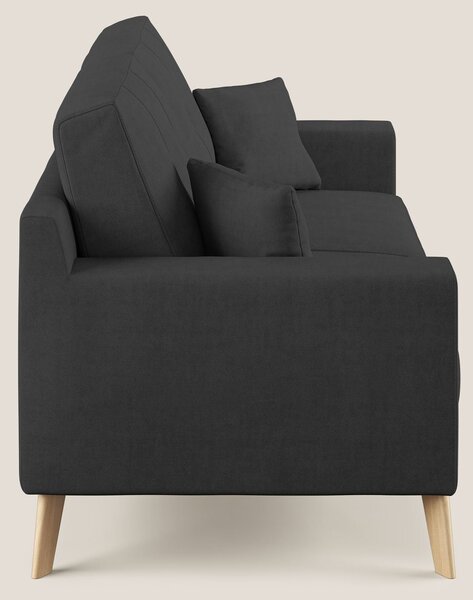 Danish divano moderno in tessuto morbido impermeabile T02 nero