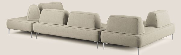 Newton divano panoramico modulare con schienali movibili T07 beige