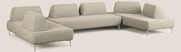 Newton divano panoramico modulare con schienali movibili T07 beige
