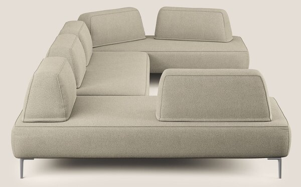 Newton divano panoramico modulare con schienali movibili T07 beige