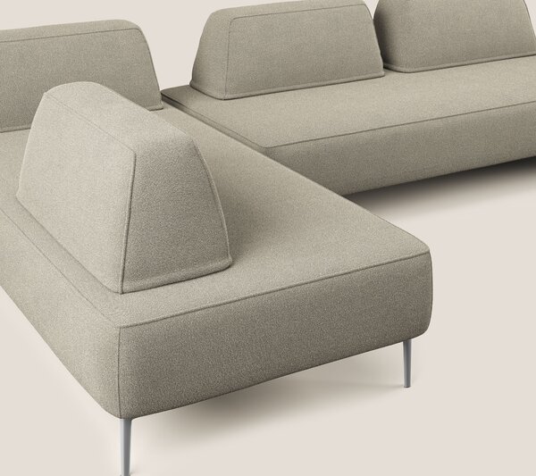 Newton divano panoramico modulare con schienali movibili T07 beige