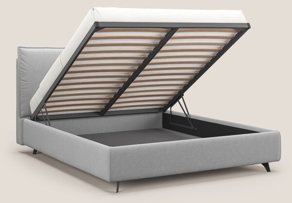 Nives letto imbottito contenitore sfoderabile in microfibra velluto im