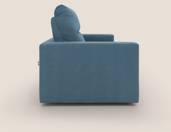 Paloma divano letto con materasso alto 18 cm con Aloe Vera in tessuto