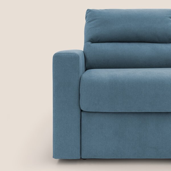 Paloma divano letto con materasso alto 18 cm con Aloe Vera in tessuto